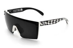 SUNGLASSES Store 19 Lazer Face Sunglasses: White Frame Check M8 Customs