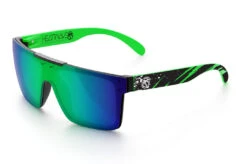 Quatro Sunglasses: Aerosol Green Customs