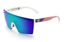 SUNGLASSES Store 17 Lazer Face Sunglasses: WHITE FRAME Stars & Stripes USA Z87