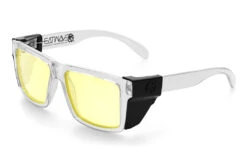 VISE Z87 Sunglasses Vapor Clear Frame: -SUNGLASSES Store Vise Clear HiVis Yellow Black