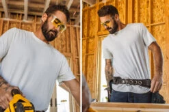 Future Tech Sunglasses: Vapor Clear Frame Hi-Vis Yellow Lens Z87+ -SUNGLASSES Store future hivis